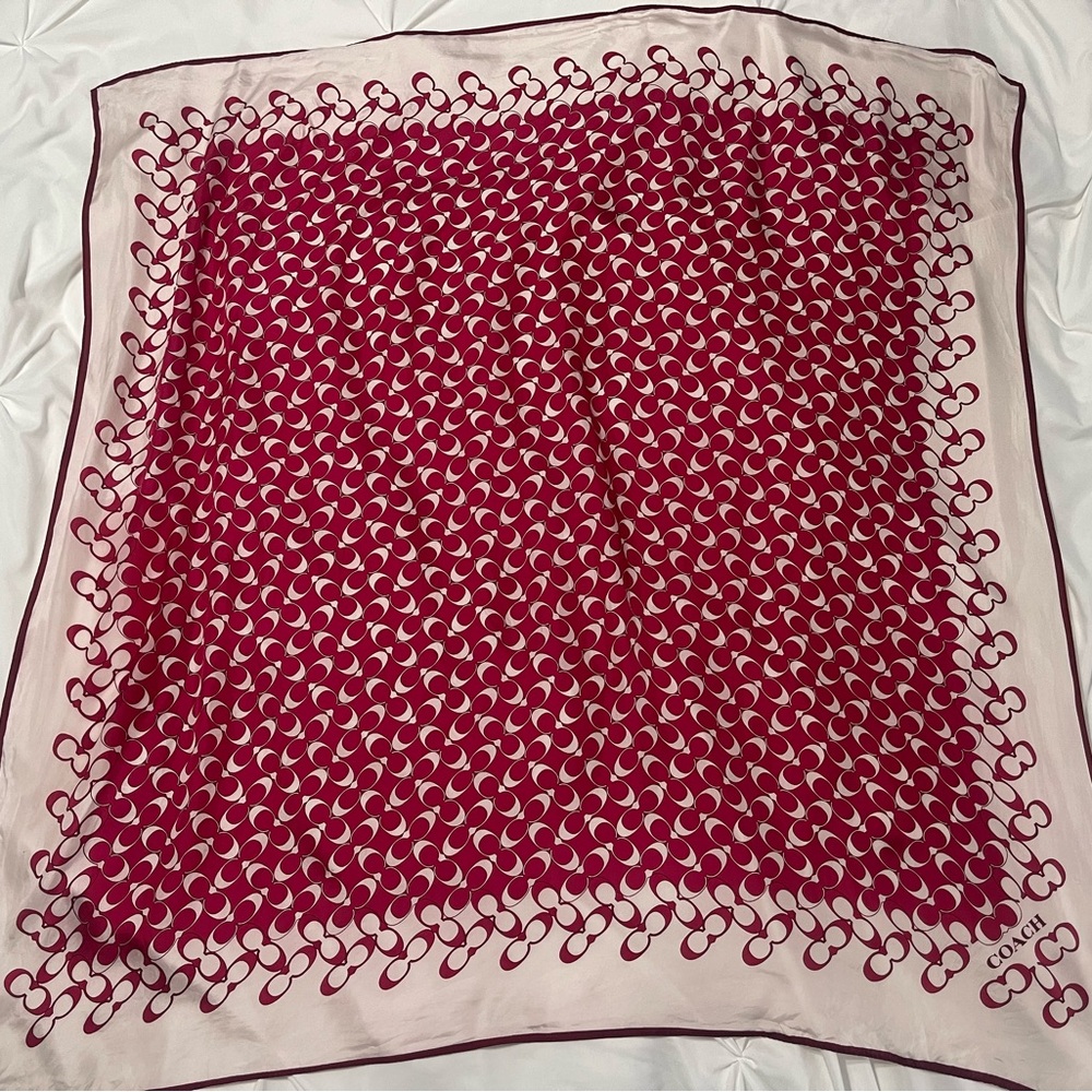 Coach Signature silk scarf